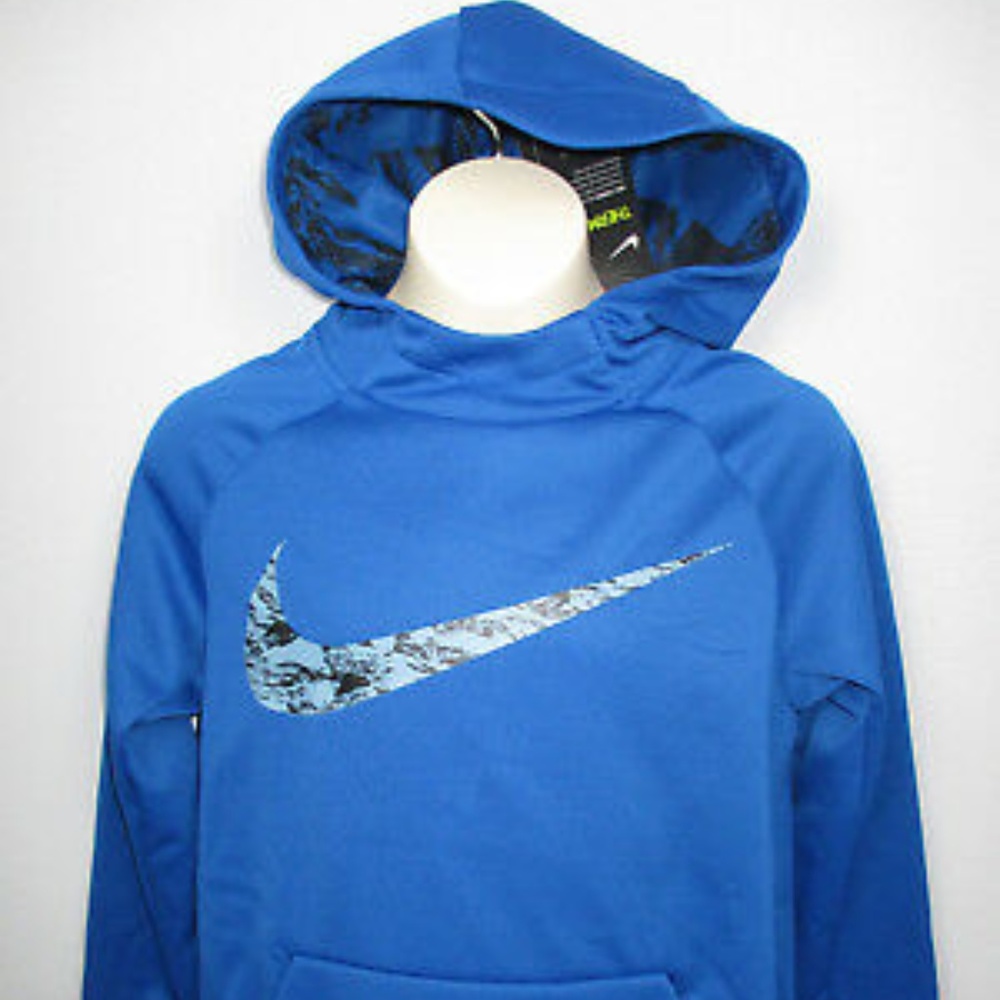 Nike Boys Therma Hoodie Pullover Dri Fit Sweater
